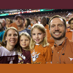 Butler family at Longhorn & A&M Game
